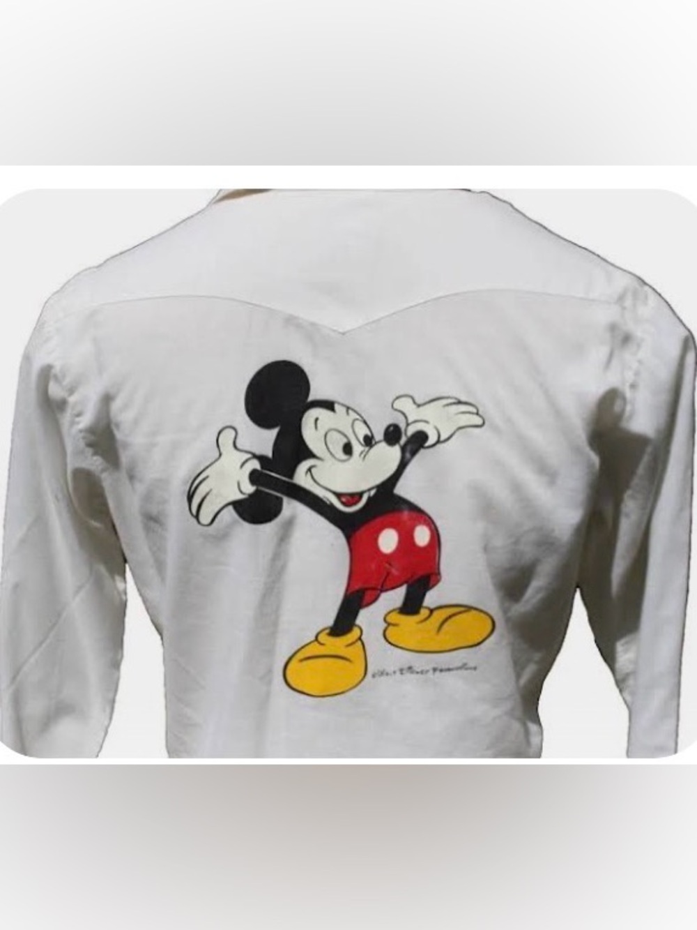 Rare Men’s 70s Kennington LTD Mickey Mouse Graphic Western Shirt